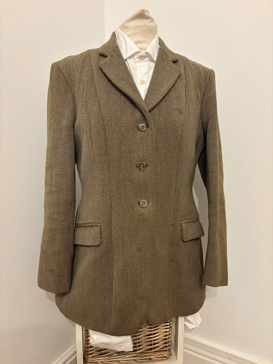 Keepers tweed green wool tweed jacket 34” size 10 ❣️