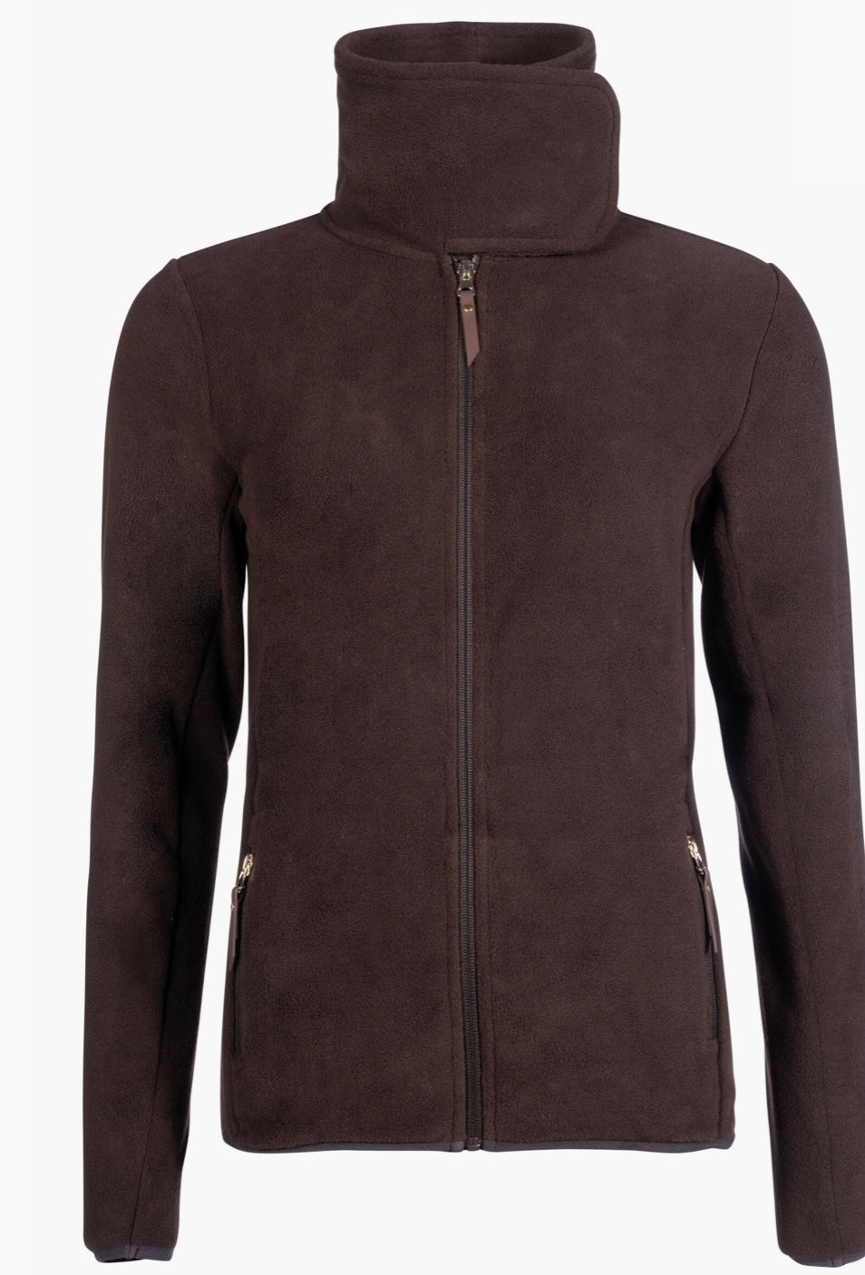 New hkm fleece high neck jackets in brown and navy❣️