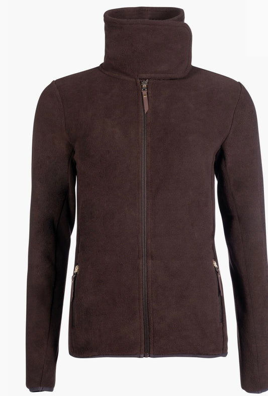 New hkm fleece high neck jackets in brown and navy❣️