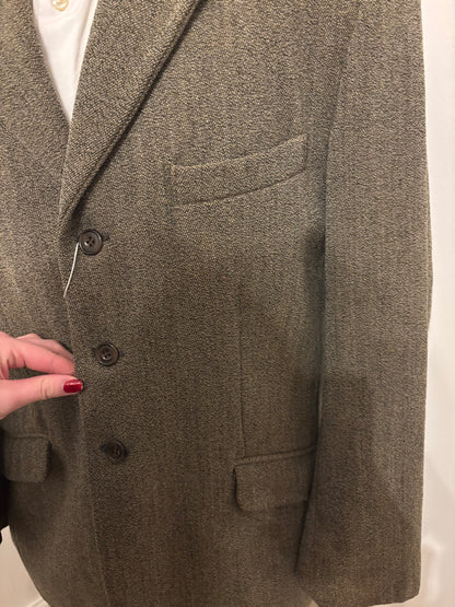 Mears green pure wool tweed jacket 42” size 18❣️