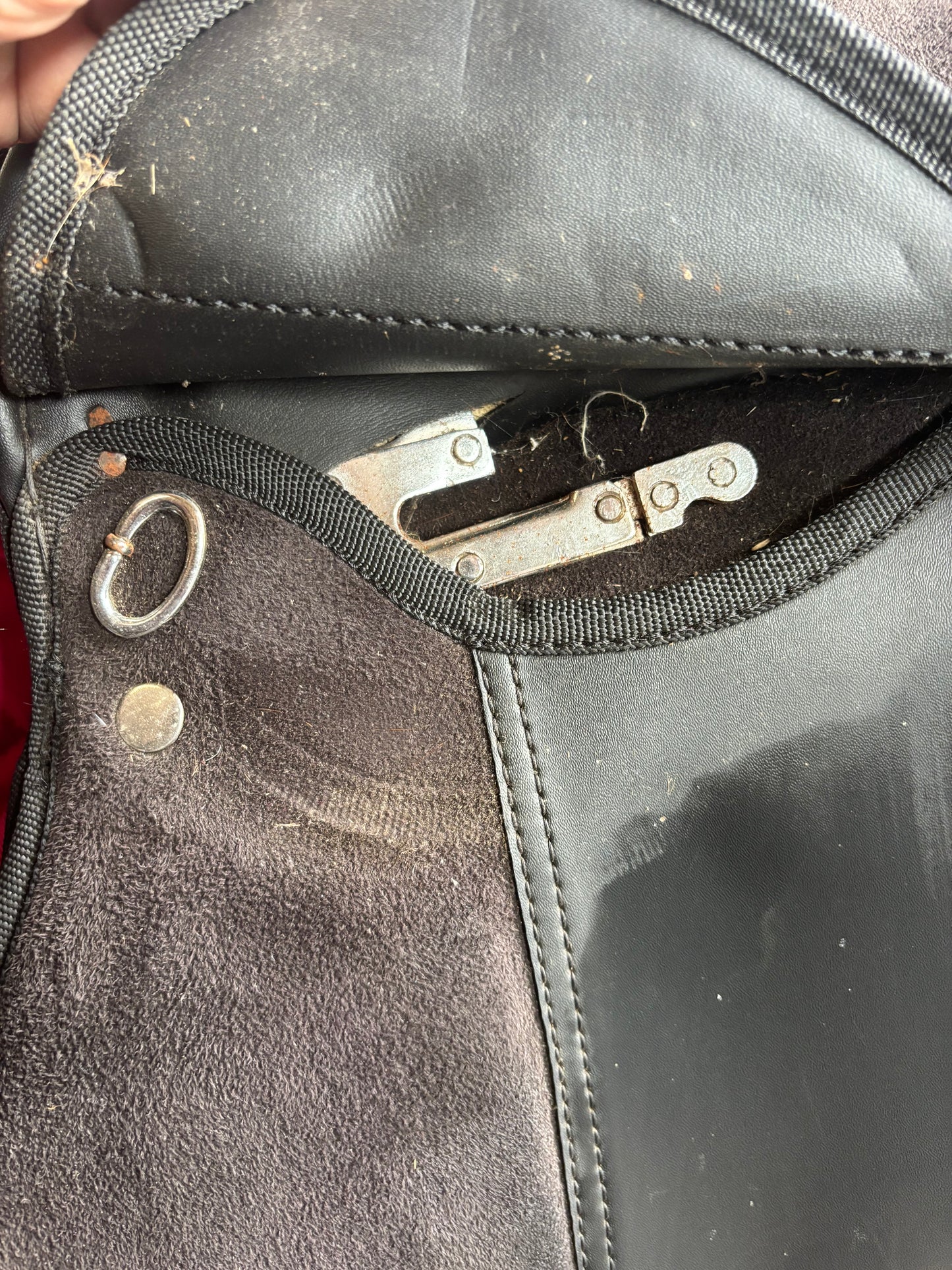 17” black synthetic suede saddle GP WIDE