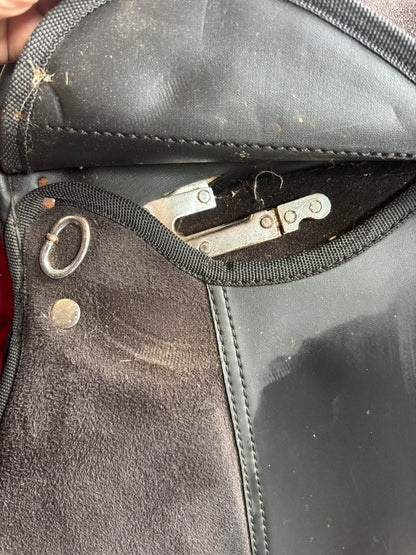 17” black synthetic suede saddle GP WIDE