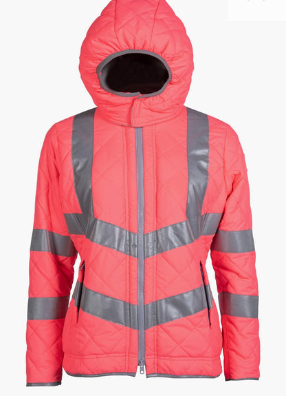 New HKM reflective pink padded jacket❣️