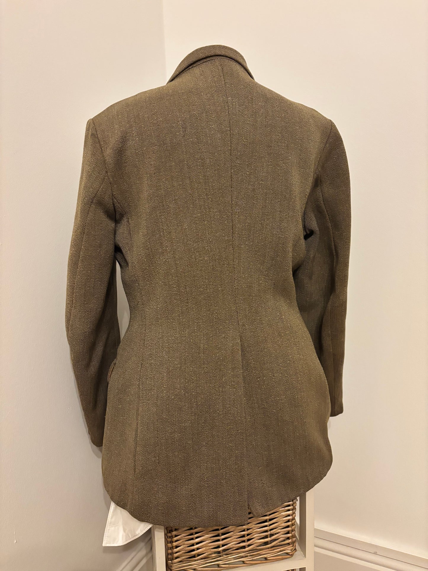 Keepers tweed green wool tweed jacket 34” size 10 ❣️
