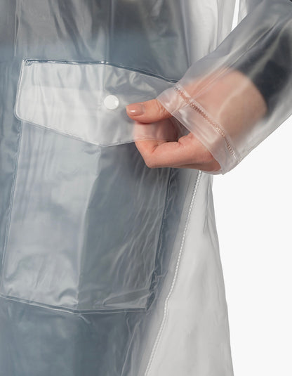 New transparent hkm over coat with pleat for riding ❣️