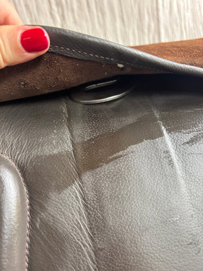 15.5/16” brown leather saddle pad