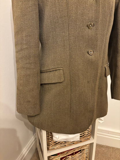 Keepers tweed green wool tweed jacket 34” size 10 ❣️