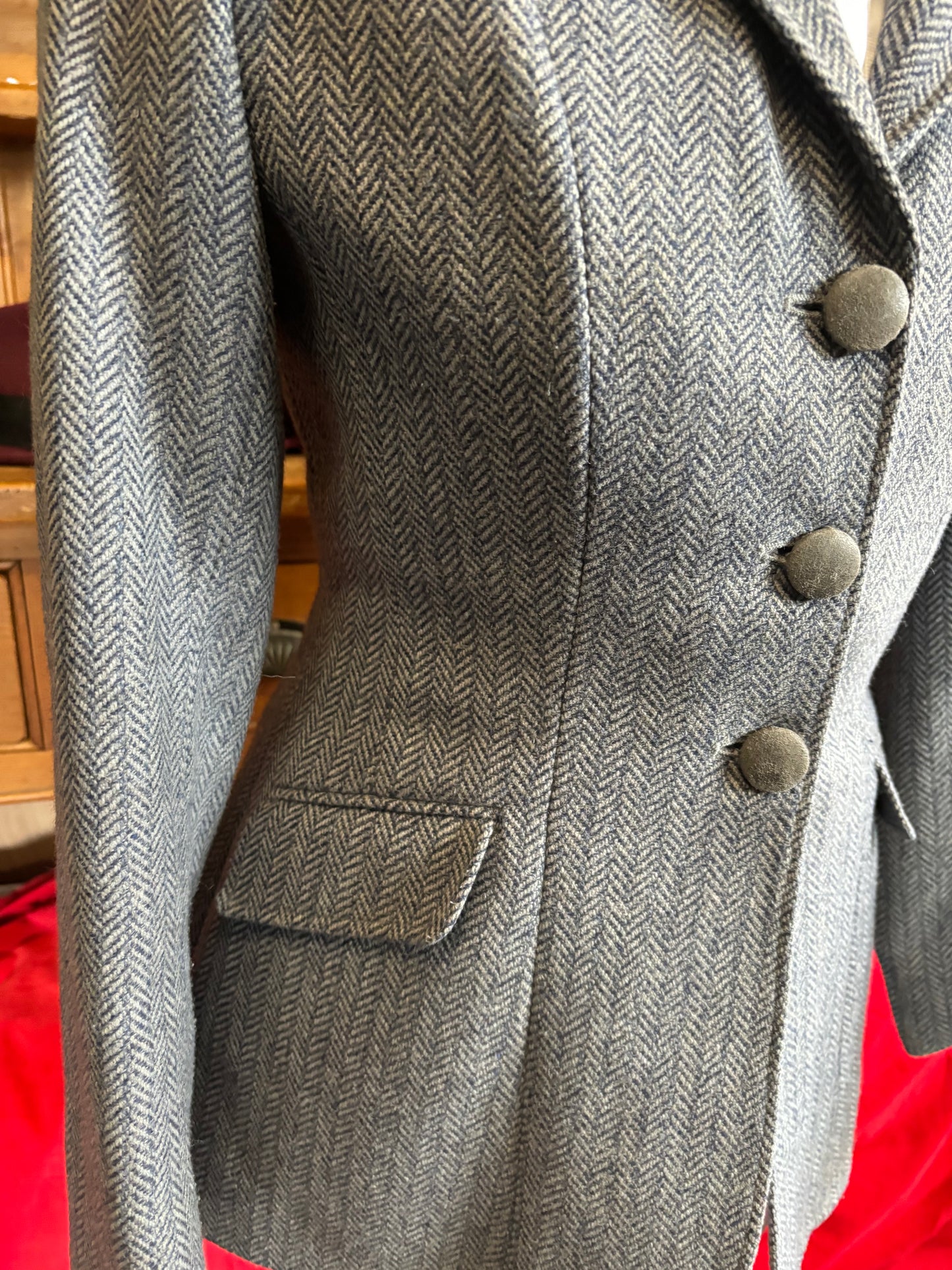 Caldene blue tweed jacket Size 10 (34) FREE POSTAGE🔵