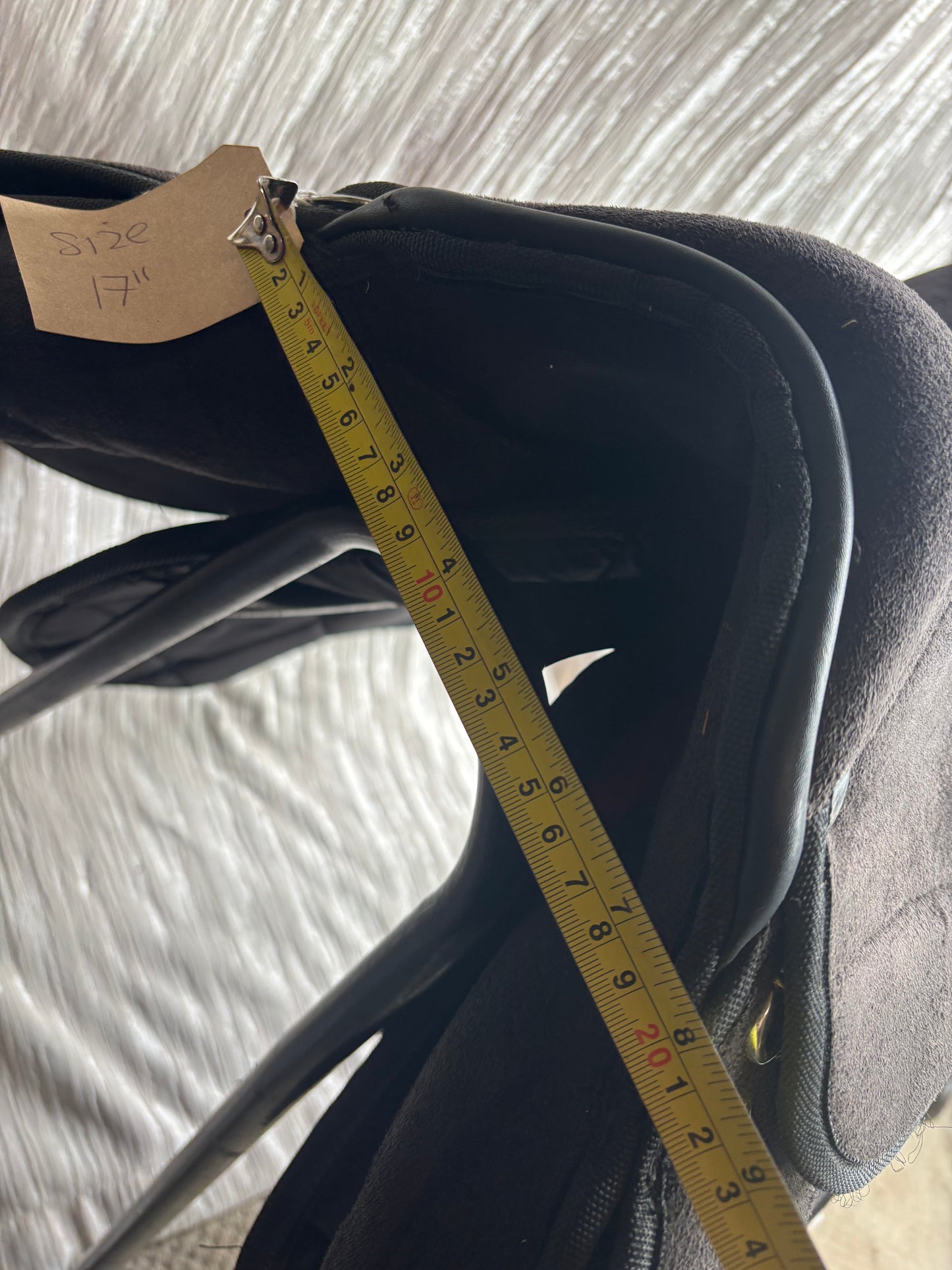 17” black synthetic suede saddle GP WIDE