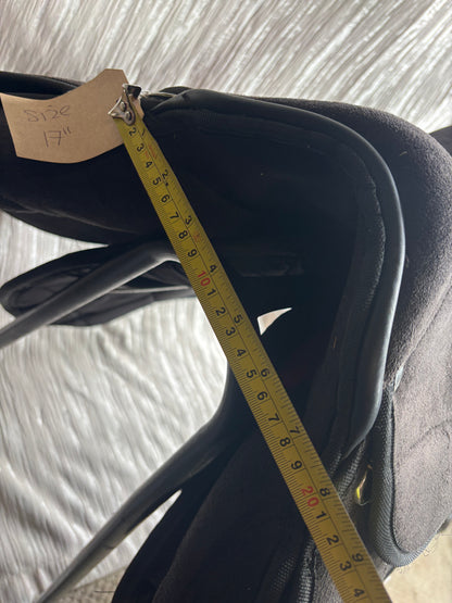 17” black synthetic suede saddle GP WIDE