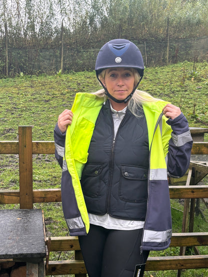 New hi vis neoprene coats in yellow and navy size 10-22🤍