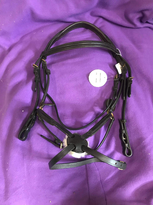 New brown leather grackle bridle cob size brass fittings FREE POSTAGE❤️