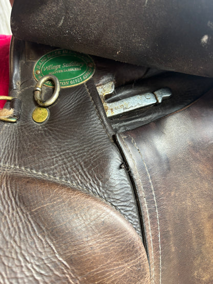 17.5” brown village saddlery gp saddle