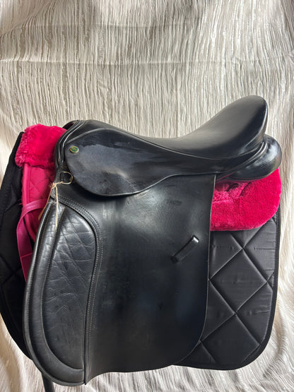 Oakfield 18” black leather WH saddle wide/xwide