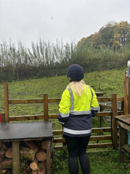 New hi vis neoprene coats in yellow and navy size 10-22🤍