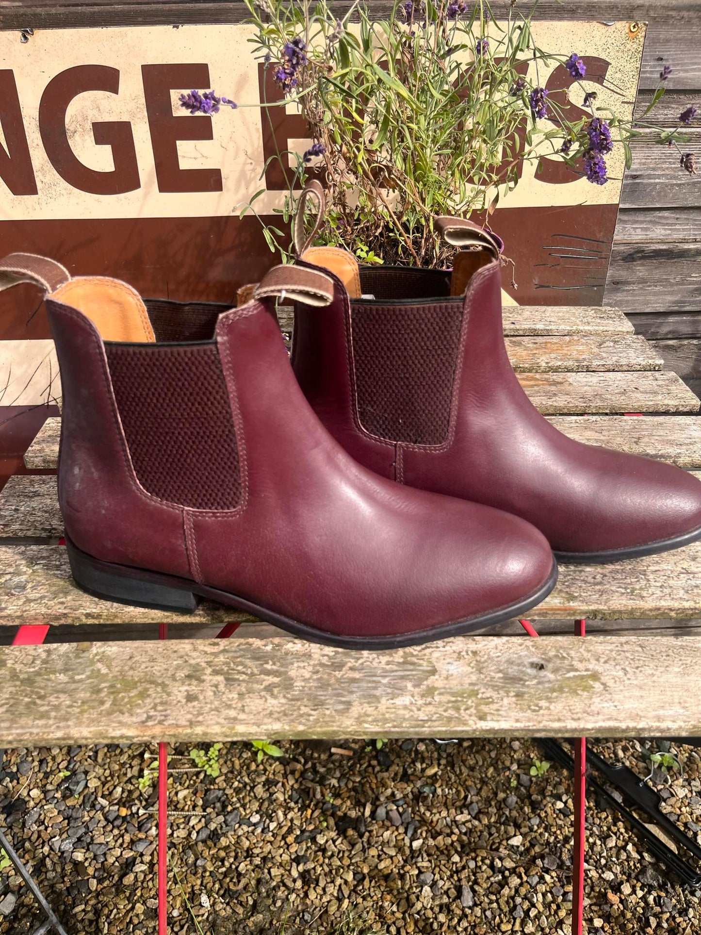 Malvern Loveson OXBLOOD jodhpur boots size 8