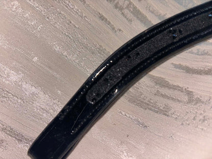 Full black patent crystal browband