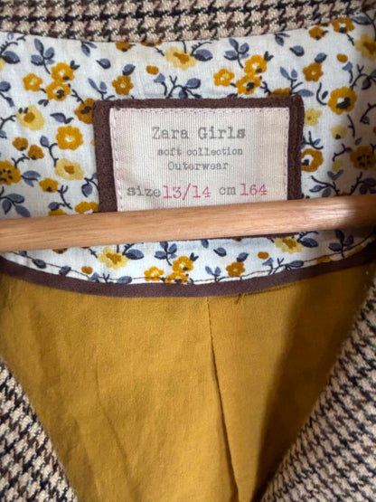 Zara girls age 13/14 tweed jacket