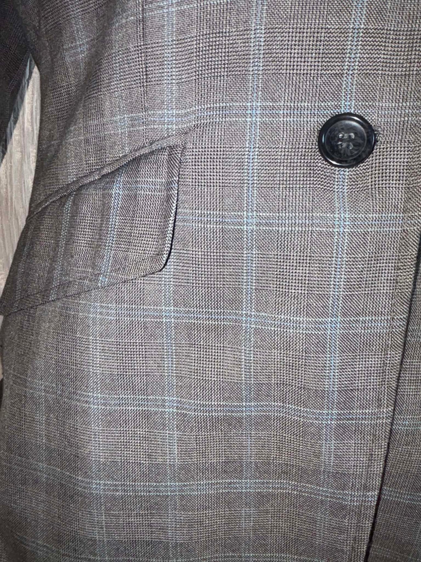 Dublin grey and blue checked jacket size 40” (16)