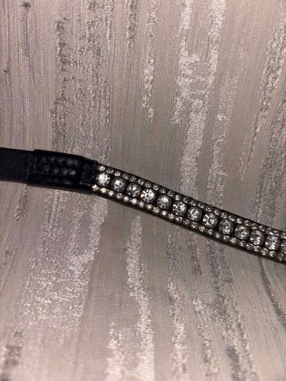 New pony silver 3 row bling browband