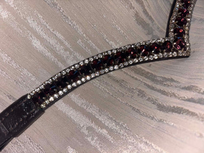 New cob v shapes silver and purple browband