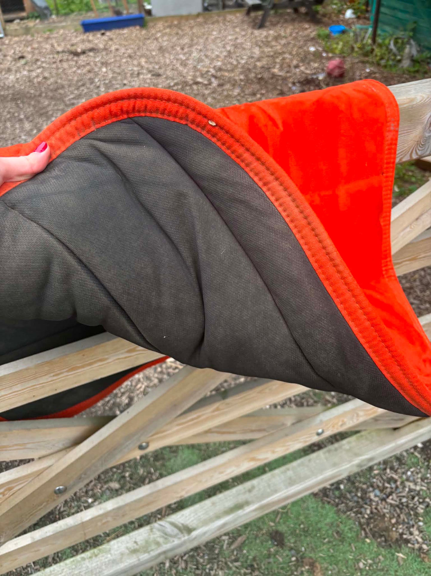 Qhp bright orange thick Polly pad style saddle cloth