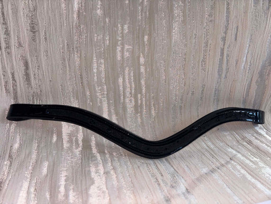 Full black patent crystal browband