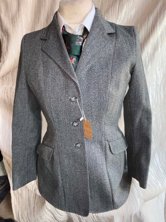 Caldene blue pure wool tweed jacket size 38” (14)