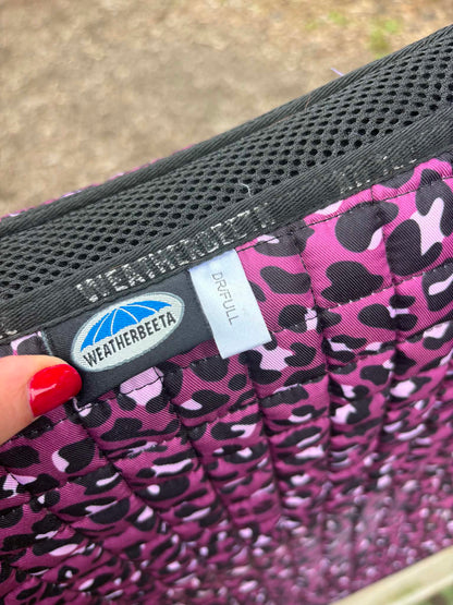 Wetherbeeta pink leopard print dressage full saddle pad