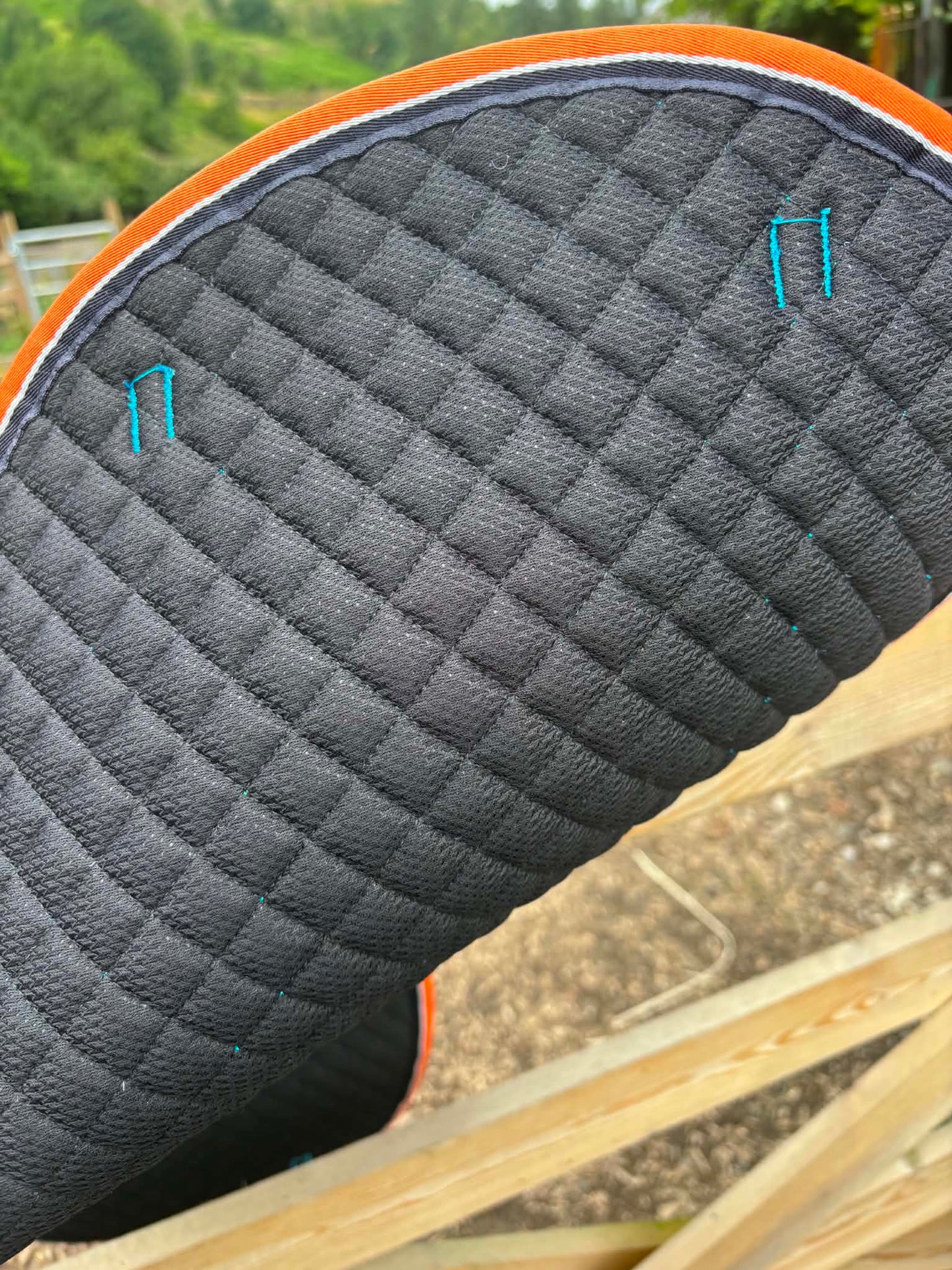 New Wessex blue and orange pony/cob numnah