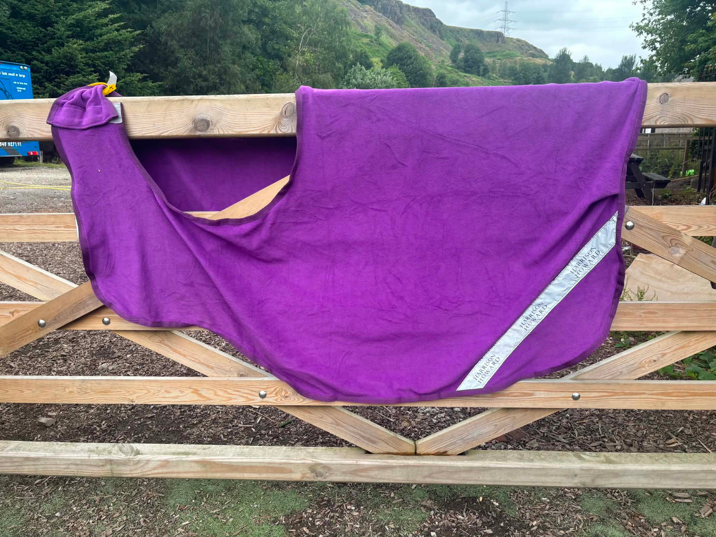 Harrison Howard purple reflective fleece ride on sheet