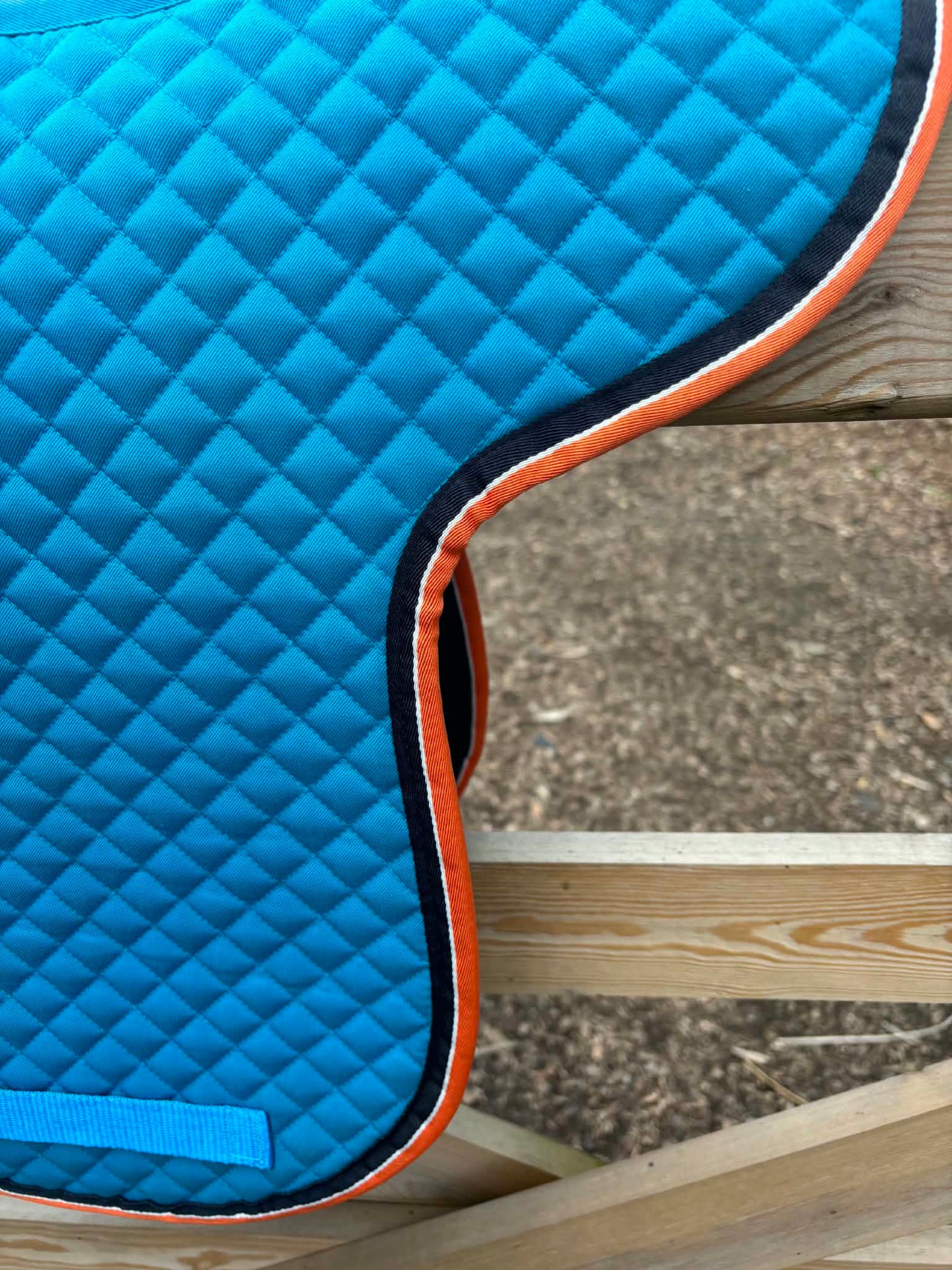 New Wessex blue and orange pony/cob numnah