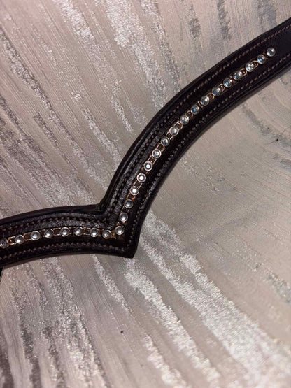 Loveson shetlans brown “v” padded browband