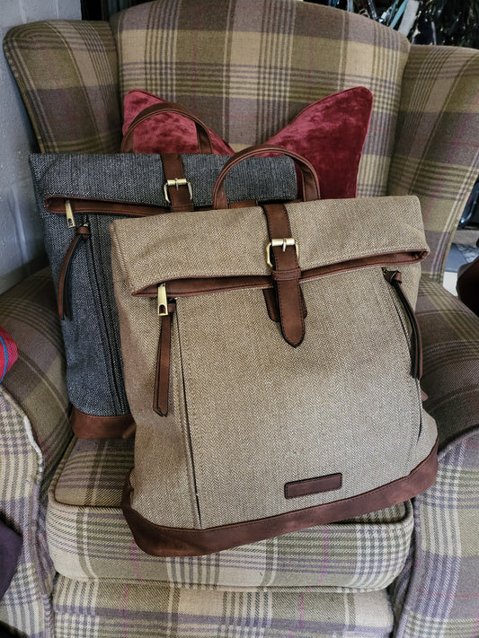 NEW Country Style Tweed Backpack FREE POSTAGE ❤