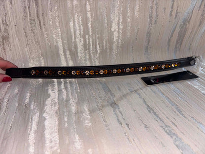 New hkm soft padded bling browband cob size brown