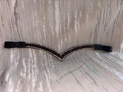 New cob v shapes silver and purple browband
