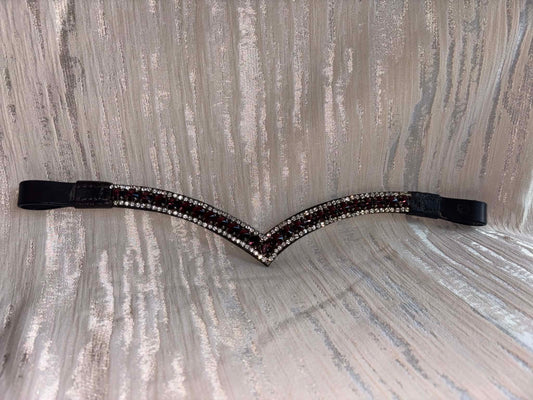 New cob v shapes silver and purple browband
