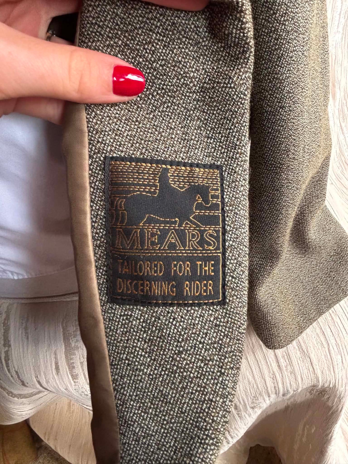 Mears pure wool green tweed jacket  42” (18)