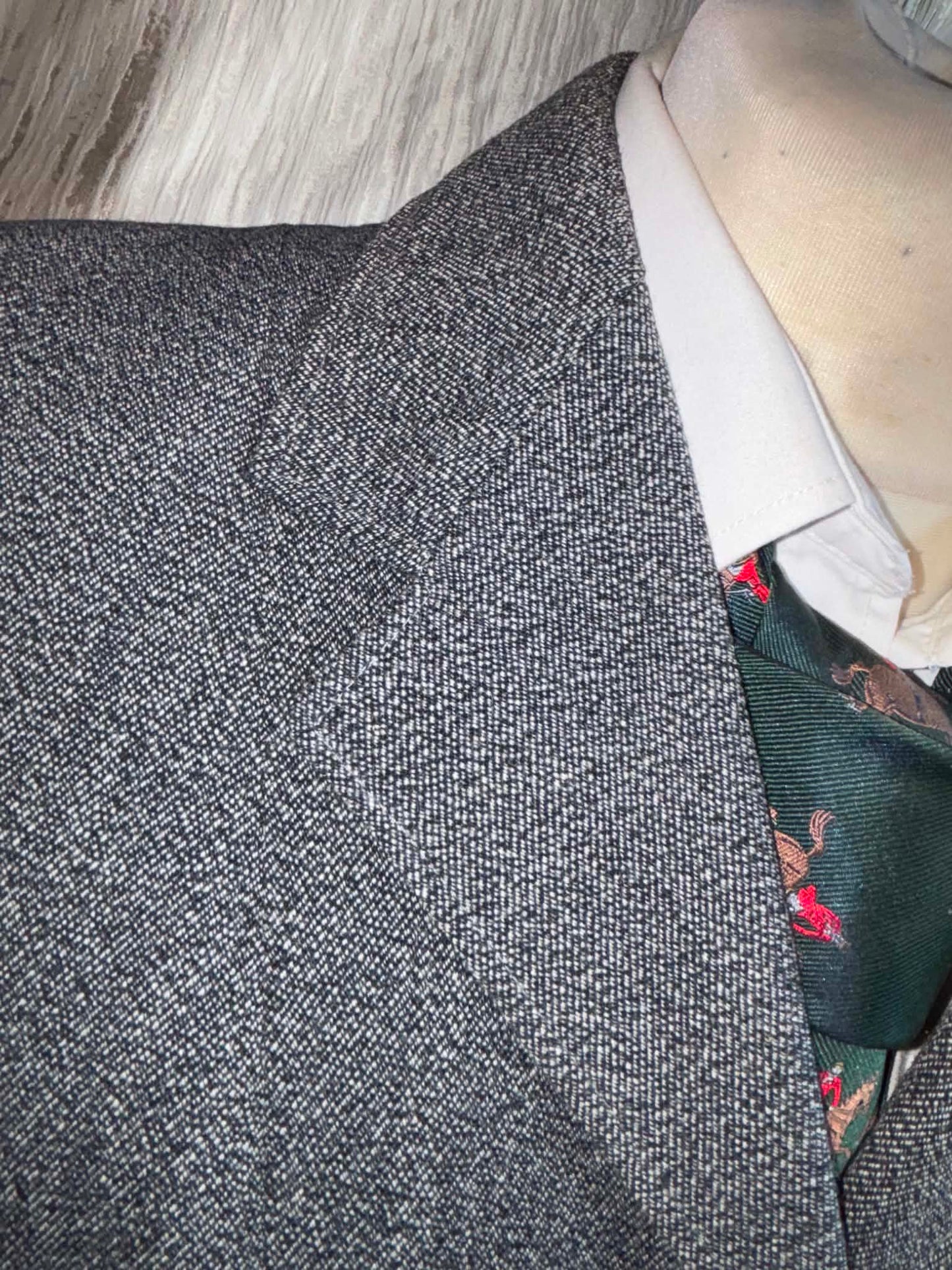 Caldene blue pure wool tweed jacket size 38” (14)