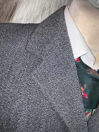 Caldene blue pure wool tweed jacket size 38” (14)