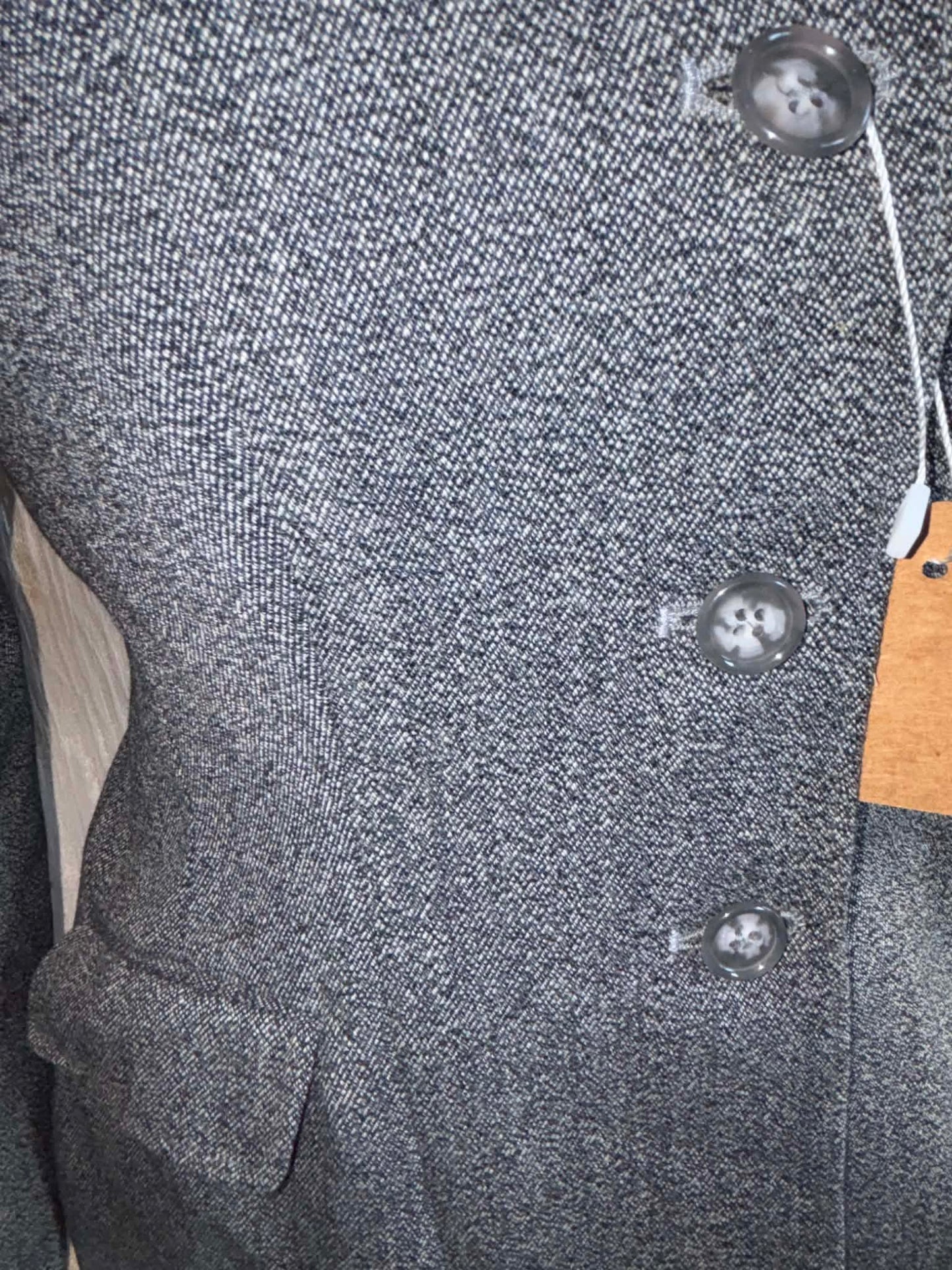 Caldene blue pure wool tweed jacket size 38” (14)