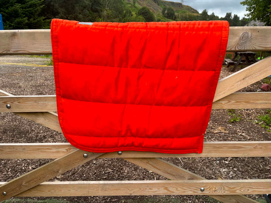 Qhp bright orange thick Polly pad style saddle cloth