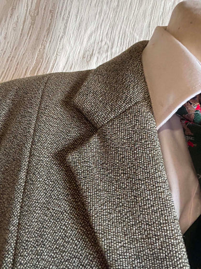 Mears pure wool green tweed jacket  42” (18)