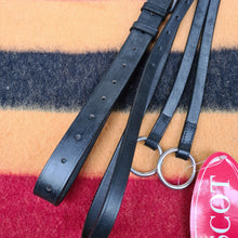 NEW ascot running martingale, size shet, pony, cob, full, xfull english black and brown leather FREE POSTAGE *
