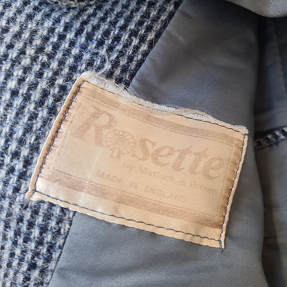 Rosette wool grey tweed jacket size 12 (36) FREE POSTAGE 🔵