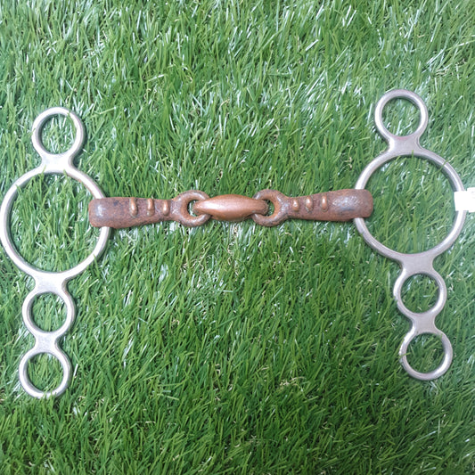 Used 5" 4 Ring Sweet Iron Gag with Lozenge
