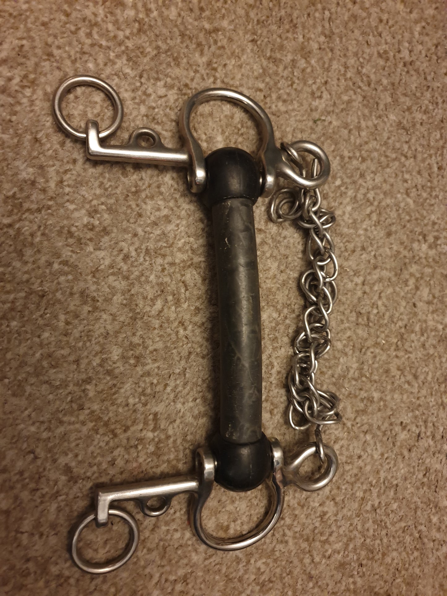 5" Rubber Pelham with chain Free POSTAGE