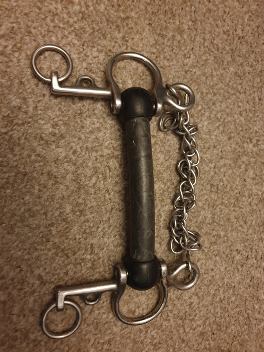 5" Rubber Pelham with chain