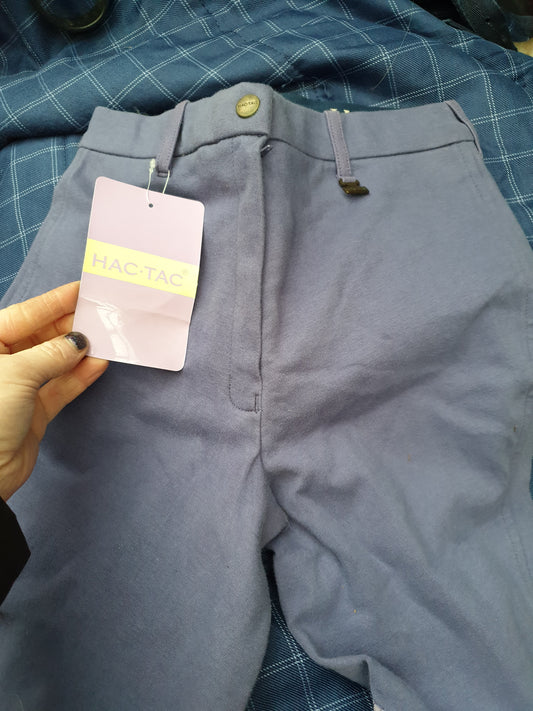 New Hac-Tac breeches purple stretchy  size  10 FREE POSTAGE