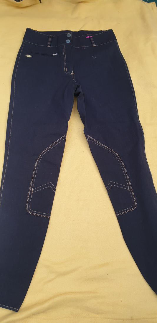 NEW black denim Mountain  Horse breeches size 24" FREE POSTAGE